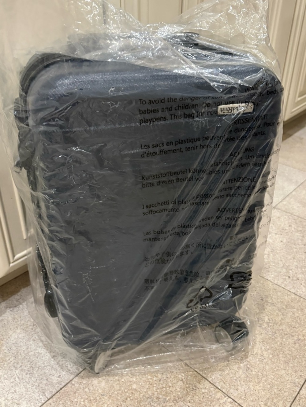 NWT Navy Ribbed Carry on Spinner - Picture 10 of 11